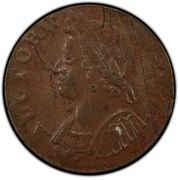 ½ Penny - Copper "Mailed Bust Facing Left" - Obverse