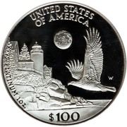 100 Dollars "American Platinum Eagle" (Bullion Coinage) - Reverse