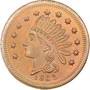 Civil War Merchant Token - John Woessner, Jefferson's Saloon (Cincinnati, OH) - Reverse