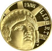5 Dollars (Statue of Liberty Centennial) - Obverse