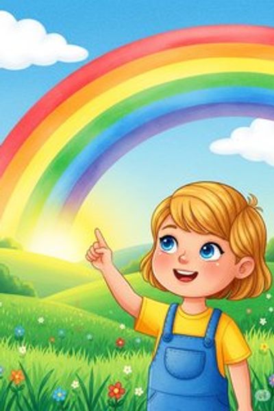 The Rainbow Adventure educational story for 3-6 years children in English featuring joyful themes