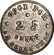 25 Cents - Civil War Token - JM Longwell -119/U.S.C.I. (Colored Infantry) - Reverse