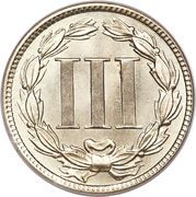 3 Cents "Three Cent Nickel" - Reverse