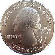 ¼ Dollar "Washington Quarter" (Saratoga National Historical Park, New York - Silver 5 oz Bullion) - Obverse