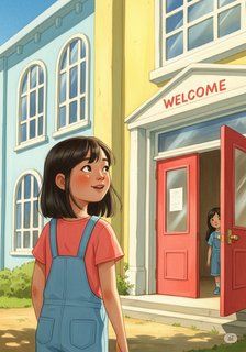 The New Adventure: Friends Await daily life story for 7-12 years children in English featuring warm themes