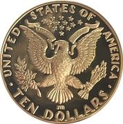 10 Dollars (Summer Olympics) - Reverse