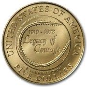 5 Dollars (Jackie Robinson) - Reverse