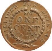 1 Cent - Leichtweis Head (Millions For Defence Not For One Cent for Tribute) - Reverse