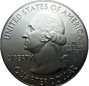¼ Dollar "Washington Quarter" (Hawai'i Volcanoes National Park - Silver 5 oz Bullion) - Obverse