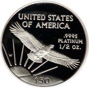 50 Dollars "American Platinum Eagle" (Bullion Coinage) - Reverse