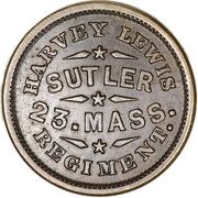 50 Cents - Civil War Sutler Token - Harvey Lewis (23rd Massachusetts Regiment) - Obverse
