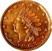 Civil War Token - Indian Head (F-79/351) - Obverse