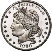 1 Dollar "1880 Goloid Metric Dollar" (Pattern; Aluminium) - Obverse