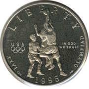 ½ Dollar (Atlanta Olympics - Basketball) - Obverse