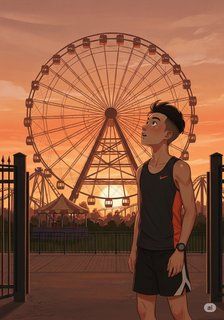 光輪下的承諾 romance story for 13-18 years children in Chinese featuring warm themes