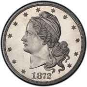 10 Dollars "1872 Eagle" (Pattern; aluminium) - Obverse