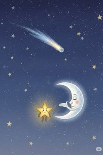 The Brave Little Star fantasy story for 7-12 years children in English featuring warm themes