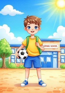 The Adventure of Sam and the New School daily life story for 7-12 years children in English featuring warm themes