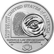 ½ Dollar (National Law Enforcement Memorial and Museum) - Reverse