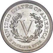 5 Cents "Liberty Nickel" (without "CENTS") - Reverse