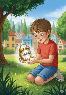 Timmy's Ticking Adventure educational story for 7-12 years children in English featuring warm themes