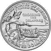 ¼ Dollar "Washington Quarter" (Crossing the Delaware) - Reverse