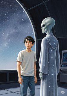 宇宙の夜明け educational story for 13-18 years children in Japanese featuring inspiring themes