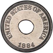 1 Cent "1884" (Pattern; aluminium) - Obverse