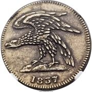 3 Cents - Hard Times Token - Feuchtwanger (Defiant Eagle) - Obverse