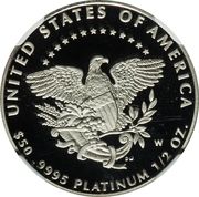 50 Dollars "American Platinum Eagle" (Bullion Coinage) - Reverse