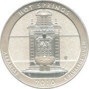 ¼ Dollar "Washington Quarter" (Hot Springs National Park - Silver 5 oz Bullion) - Reverse