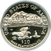 10 Dollars "American Platinum Eagle" (Bullion Coinage North West) - Reverse