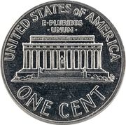 1 Cent "1974 Lincoln Memorial" (Pattern) - Reverse