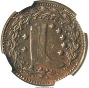 Civil War Merchant Token - W. Darling (Saranac, Michigan) - Reverse