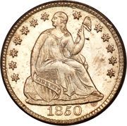 ½ Dime "Seated Liberty Half Dime" (with stars, no arrows) - Obverse