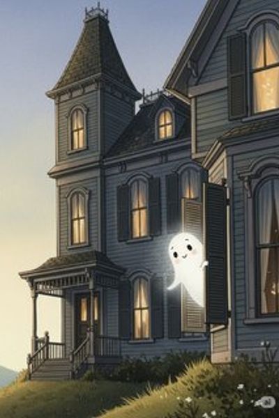 Wisp, The Friendly Ghost fantasy story for 3-6 years children in English featuring warm themes