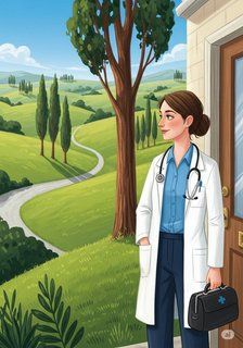 Dr. Willow and the Whispering Hills daily life story for 7-12 years children in English featuring warm themes