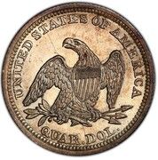 ¼ Dollar "Seated Liberty Quarter" (without motto) - Reverse
