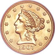 2½ Dollars "Coronet Head - Quarter Eagle" - Obverse