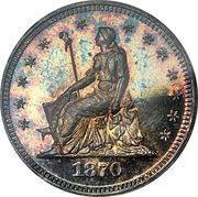 25 Cents "1870 Quarter Dollar" (Pattern) - Obverse