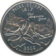 ¼ Dollar "Washington Quarter" (Mississippi) - Reverse