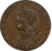 ½ Penny - Copper "Hercules Head" - Obverse