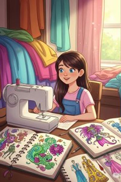 Elara's Stitches of Imagination daily life story for 7-12 years children in English featuring warm themes