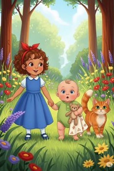 Zara and Leo’s Garden Adventure daily life story for 3-6 years children in English featuring warm themes