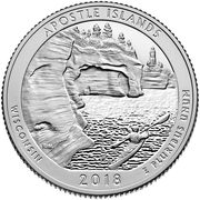 ¼ Dollar "Washington Quarter" (Apostle Islands National Lakeshore, Wisconsin) - Silver Proof - Reverse