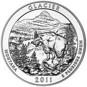 ¼ Dollar "Washington Quarter" Glacier National Park - Silver 5 oz Bullion - Reverse