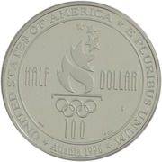 ½ Dollar (Atlanta Olympics - Swimming) - Reverse