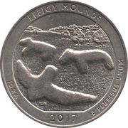 ¼ Dollar "Washington Quarter" (Effigy Mounds National Monument, Iowa) - Reverse