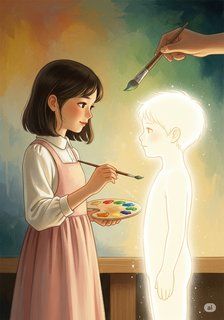 カレットの絵 drama story for 7-12 years children in Japanese featuring healing themes