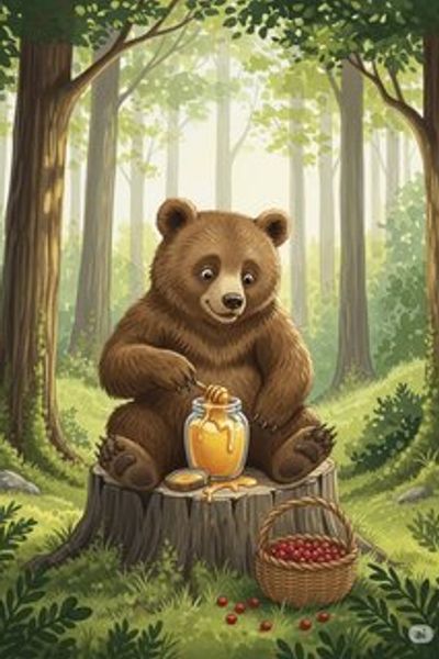 糖糖小熊的能量小河 educational story for 3-6 years children in Chinese featuring warm themes
